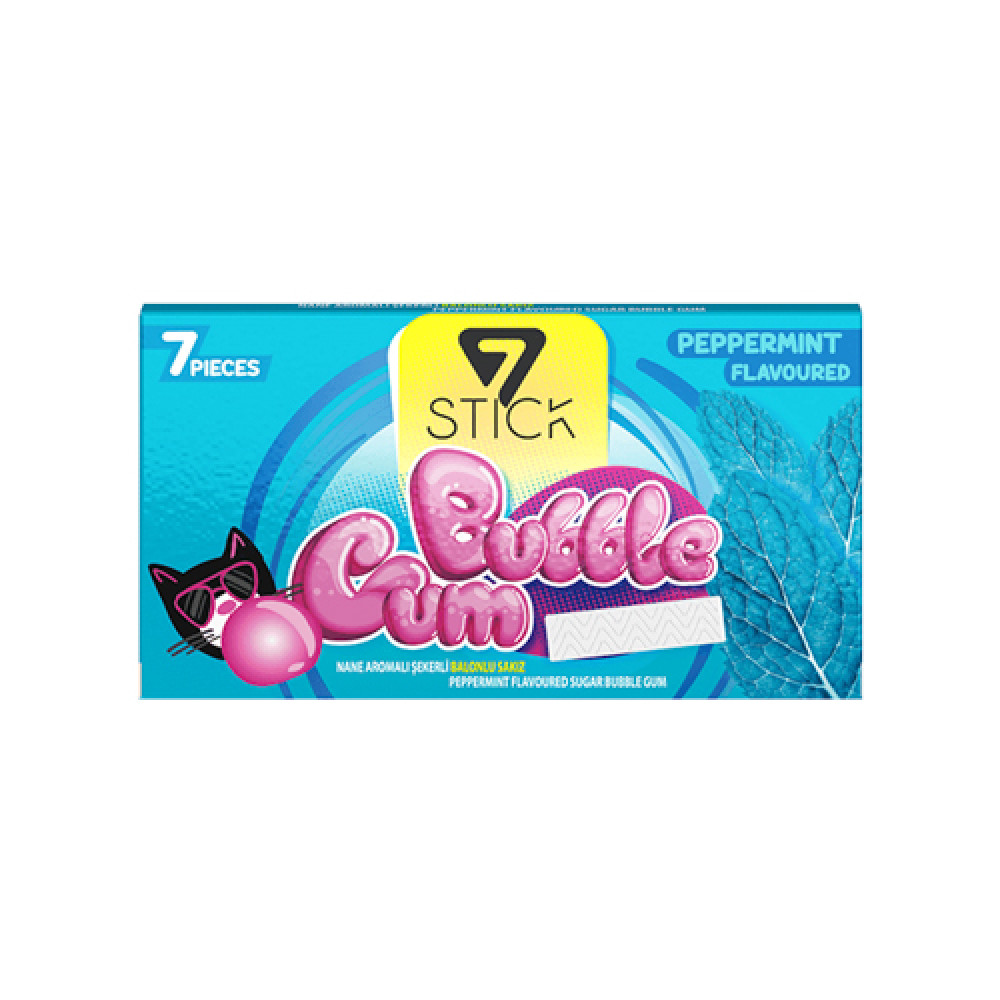 7 Stick Bubble Gum Peppermint 7 Pcs