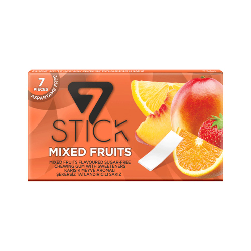 7 Stick Chewing Gum Mixed Fruit 7 Pcs