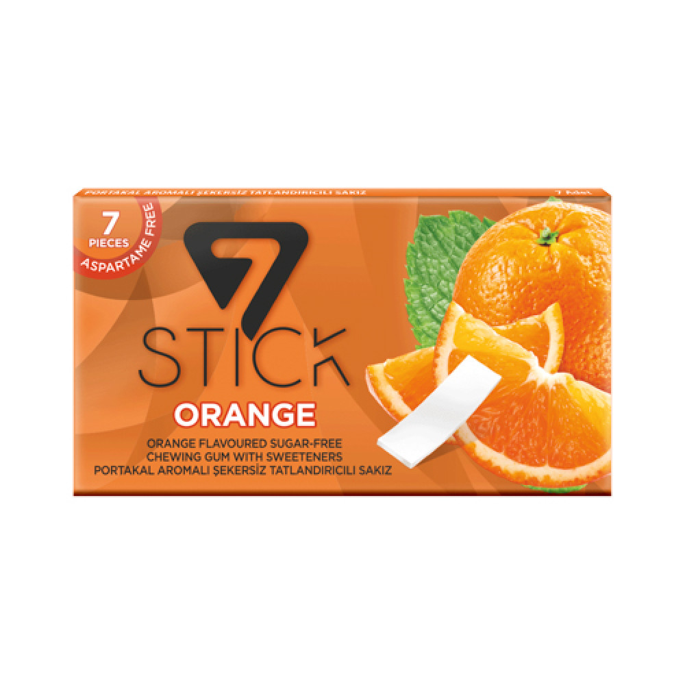 7 Stick Chewing Gum Orange 7 Pcs