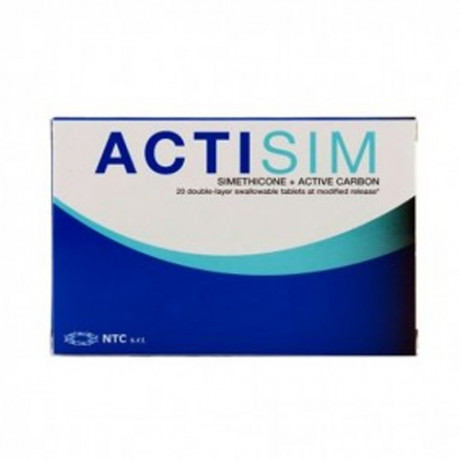 Actisim Active Carbon 20 Tablets