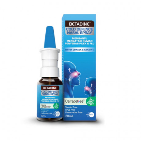 Betadine Cold Defence Nasal Spray 20ml - Natural Carragelose