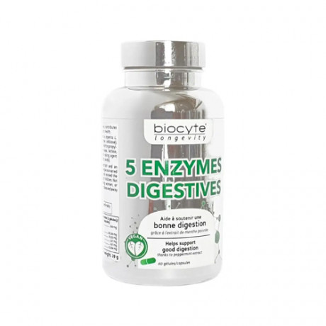 Biocyte 5 Enzymes Digestive 60 Capsules 