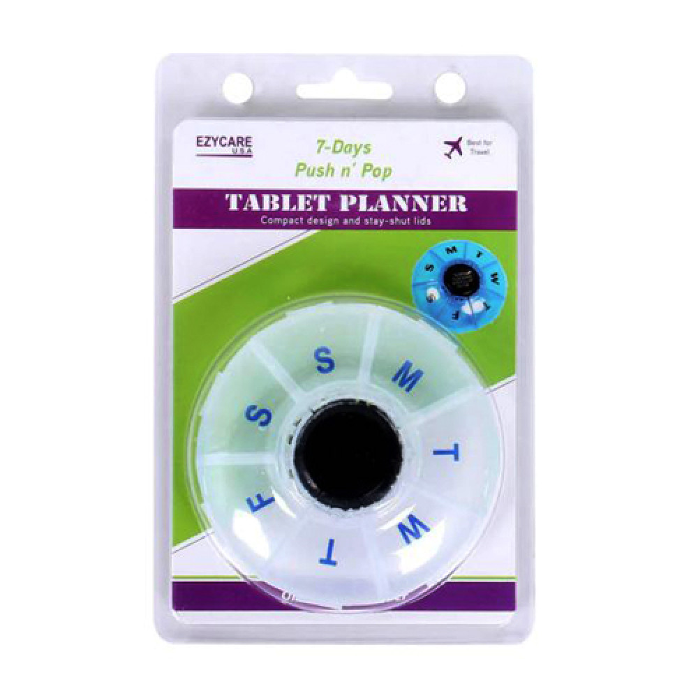 Ezycare Care Push N Pop Round Pill Planner