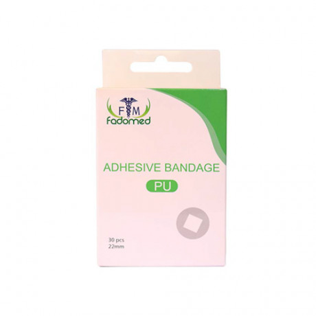 FADOMED ADHESIVE BANDAGE PU ROUND 22MM 30 PCS