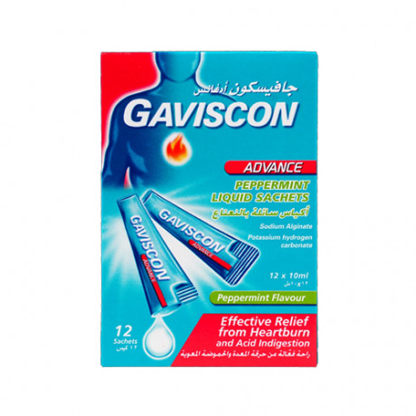 GAVISCON ADVANCE PEPPERMINT LIQUID 10 X 12 SACHETS