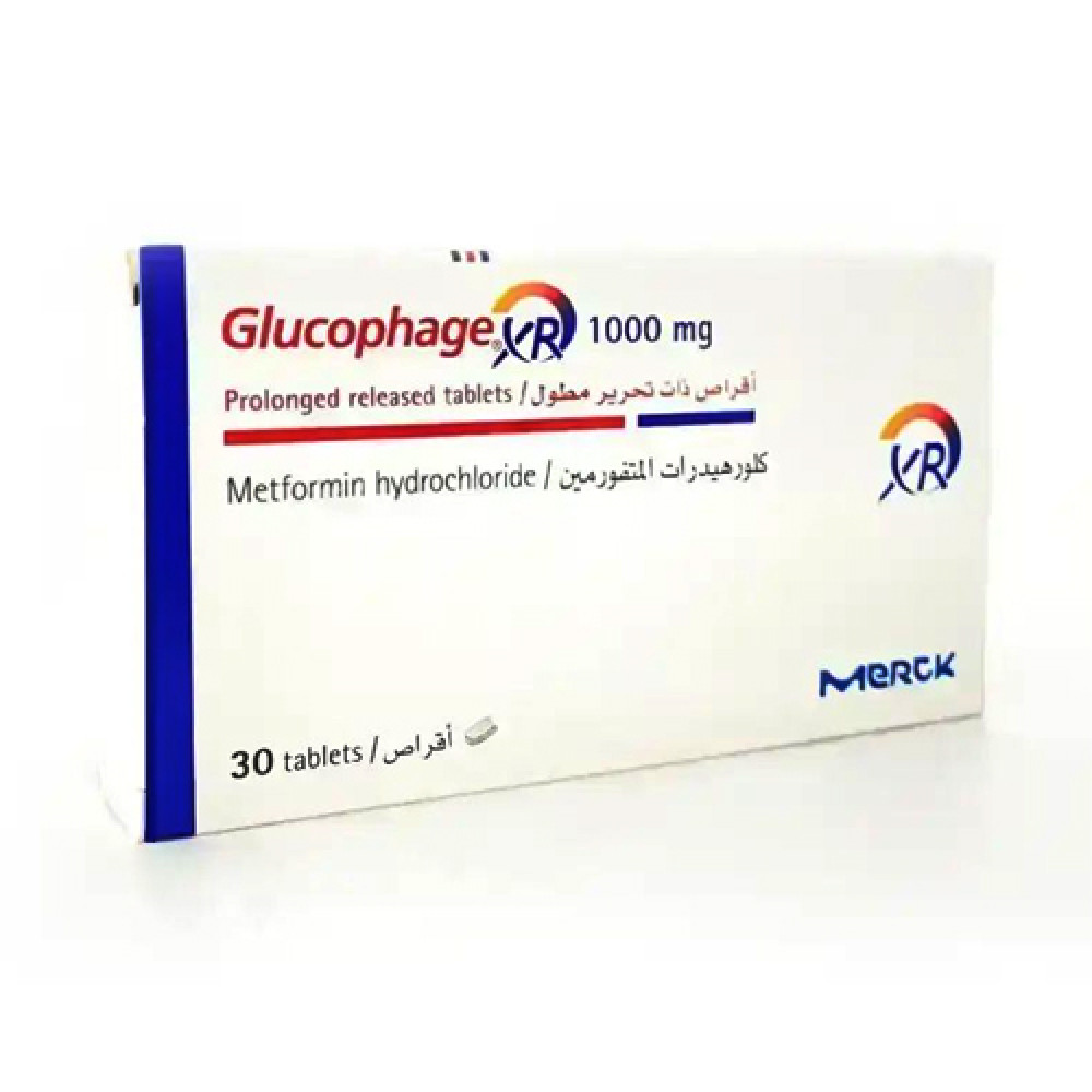 GLUCOPHAGE XR 1000MG 30 TABLETS