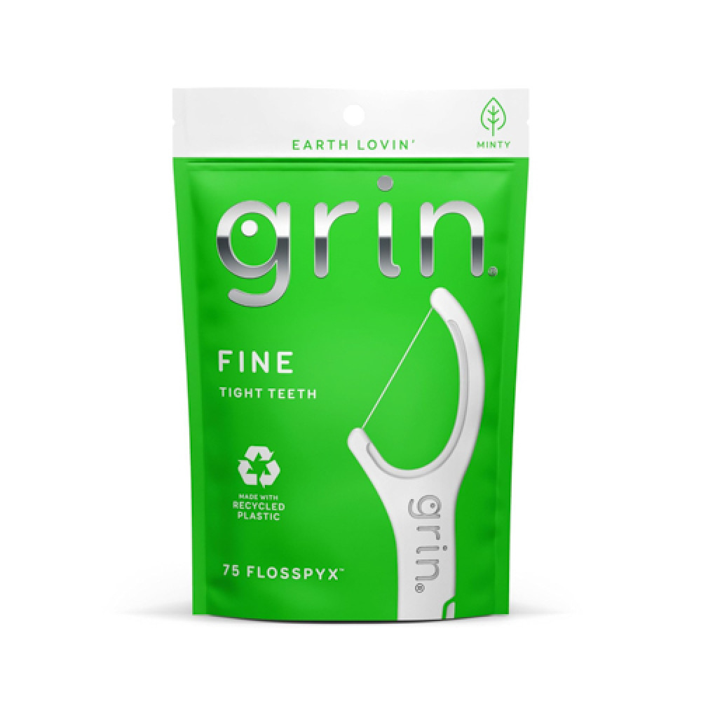 Grin Fine Floss Pic Green 75pcs