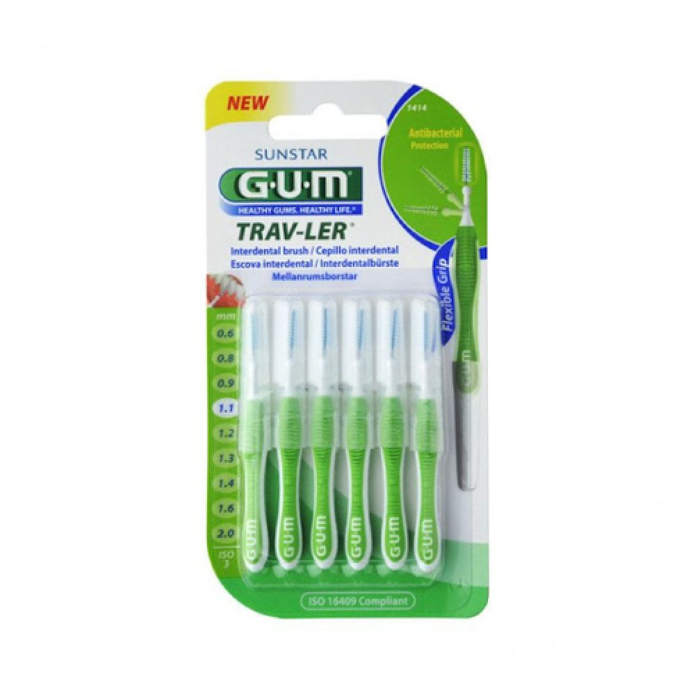 Gum Trav-ler Interdental Brush 1.1mm 6pcs