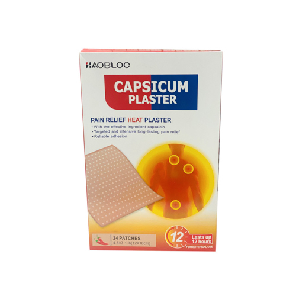 Haobloc Capsicum Pain Relief Heat Plaster (24 Patches)