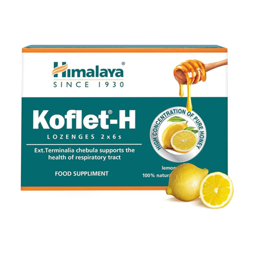 Himalaya Koflet-H lemon Flavour 12 Lozenges