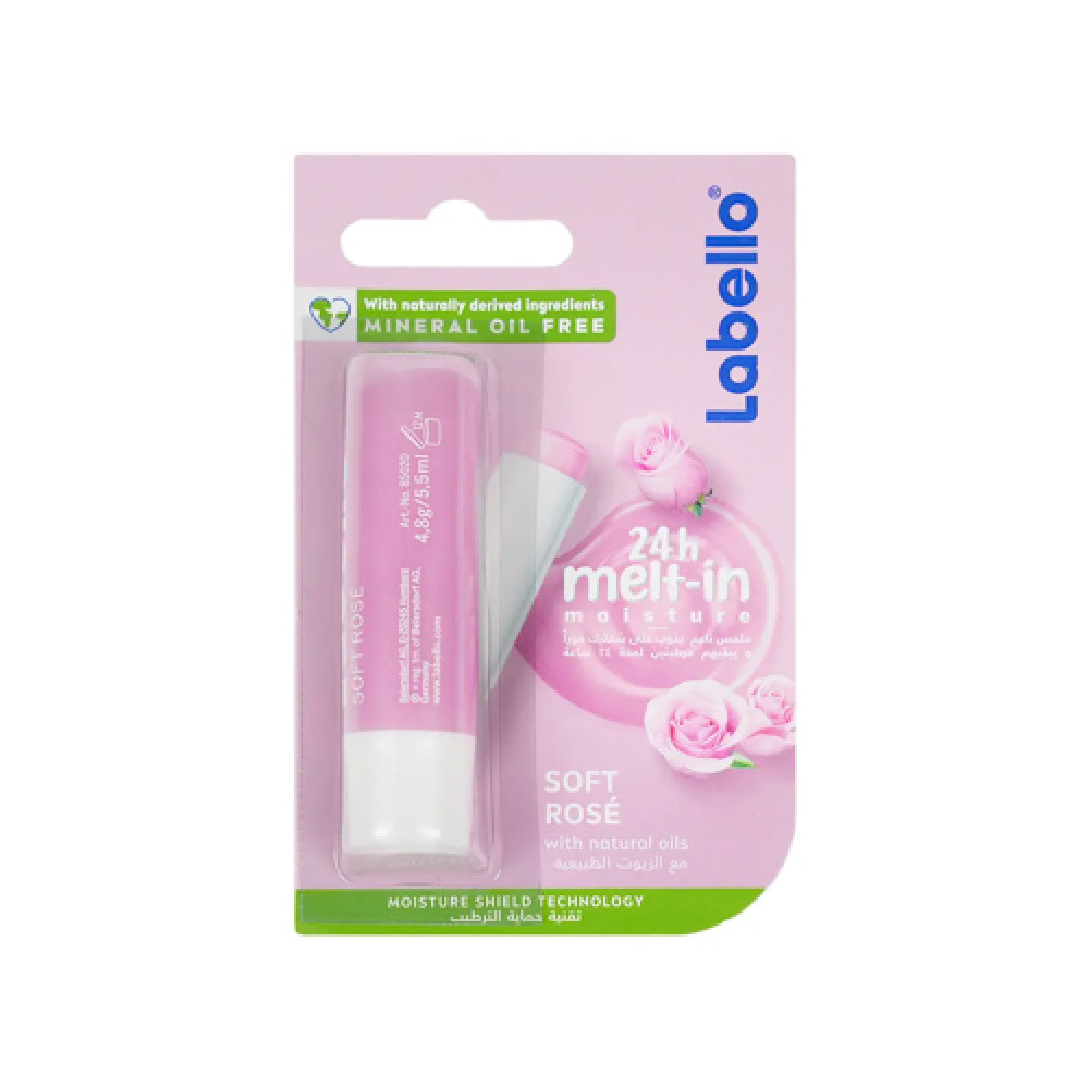 Labello Melt-In Moisture 24H Lip Balm 4.8G - Soft Rose