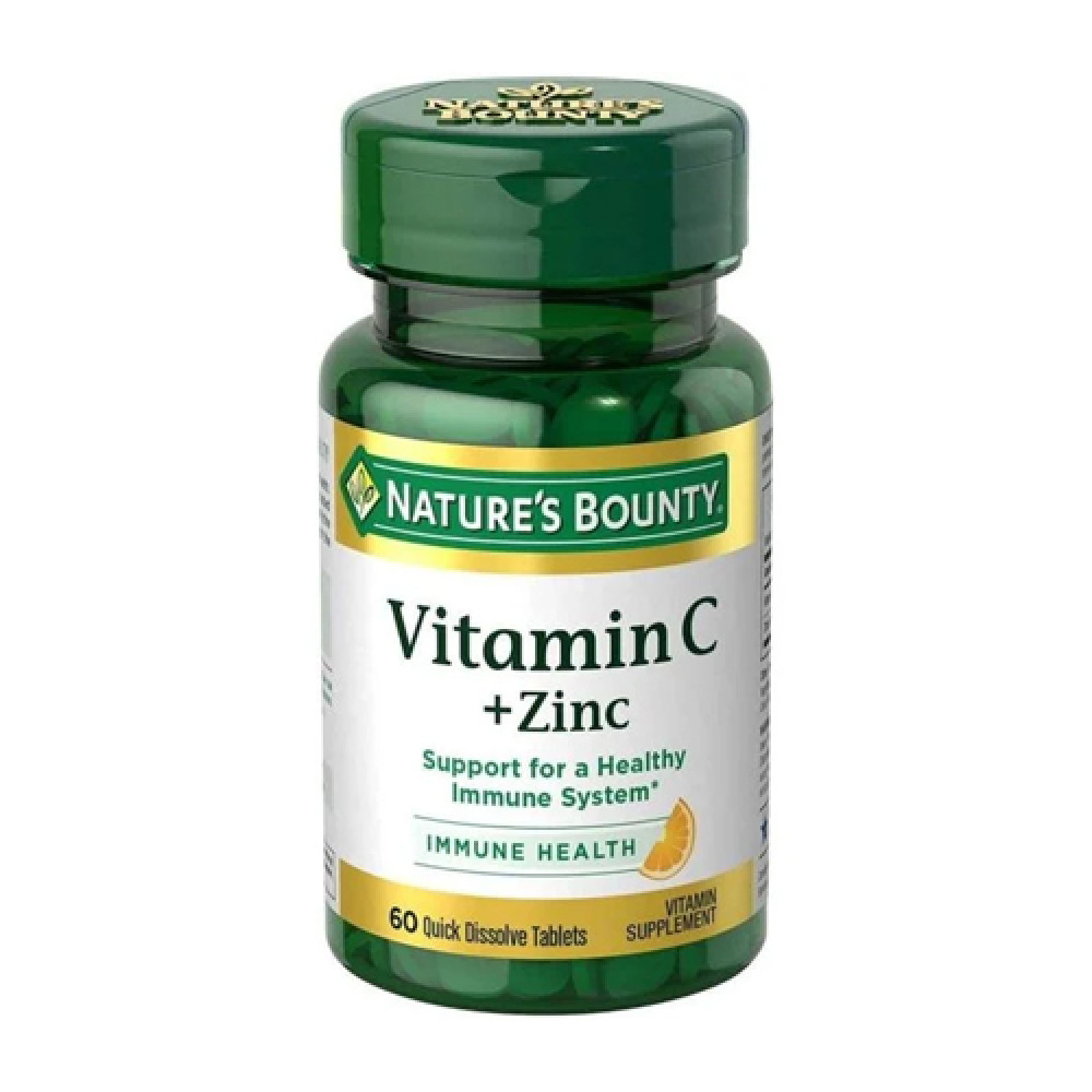 NATURES BOUNTY VIT C+ZINC 60 TABLETS