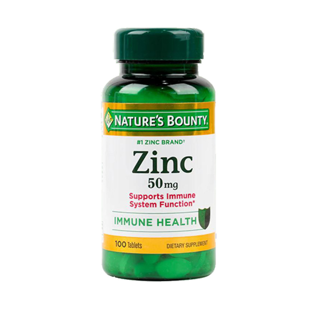 NATURES BOUNTY ZINC 50MG 100 CAPLETS