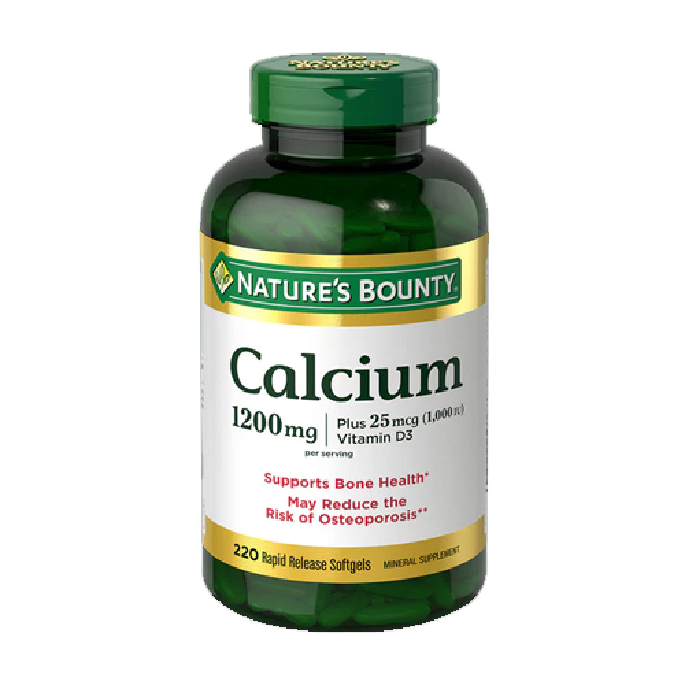 Natures Bounty Calcium 1200mg Plus 25mcg Vit D3 120 Softgels