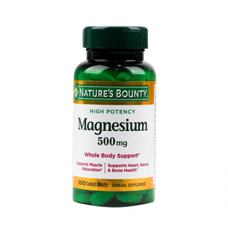 Natures Bounty Magnesium 500mg 100 Tablets