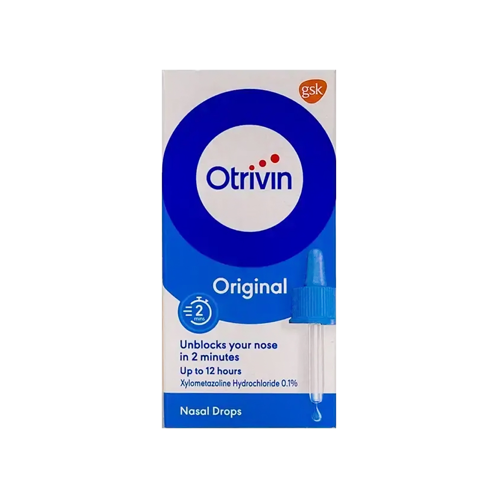 Otrivin Original 0.1% Nasal Drops For Adults 10ml