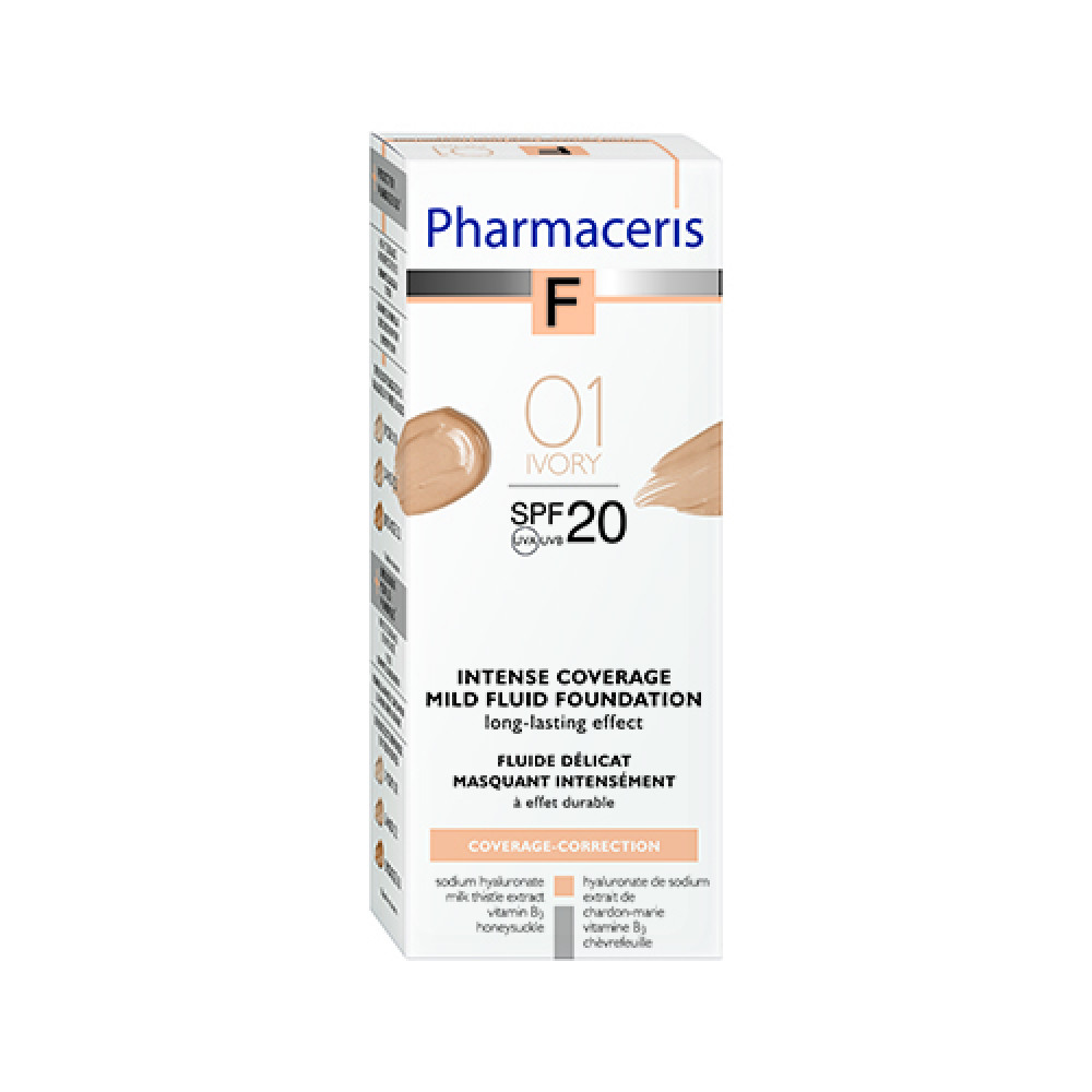 PHARMACERIS F MILD FLUID INTENSE FOUNDATION - IVORY 01