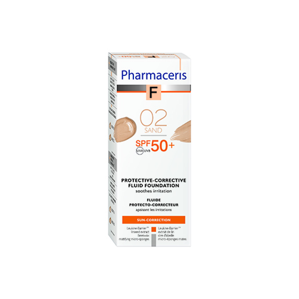 PHARMACERIS SPF50 FULID FOUNDATION SAND 02