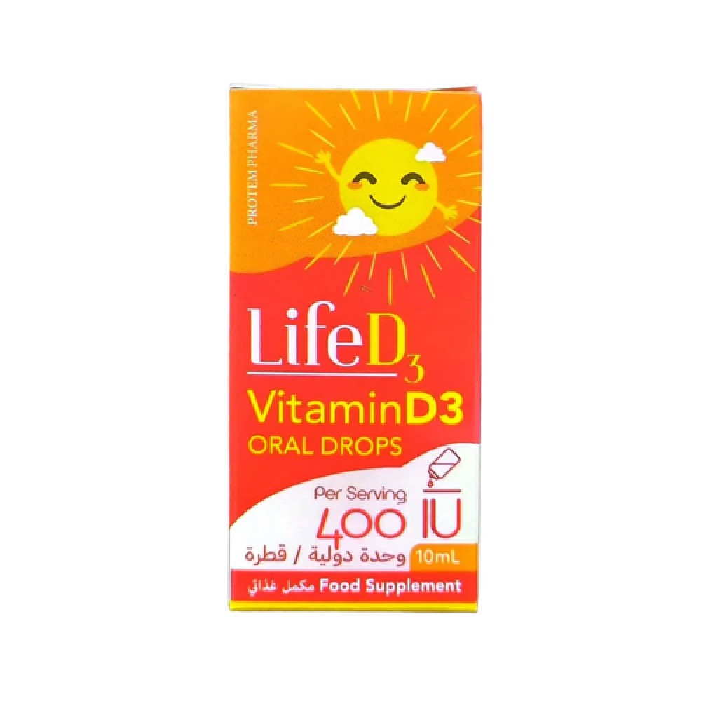 PROTEM PHARMA LIFE D3 ORAL DROPS 400IU 10ML