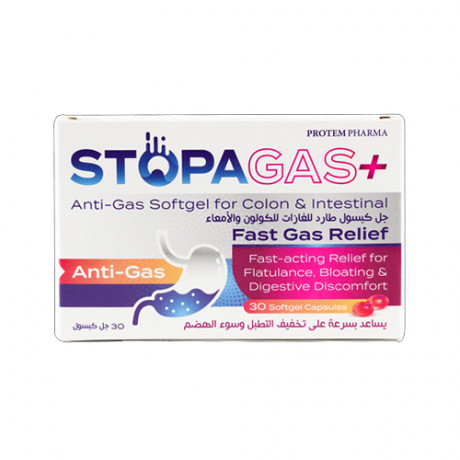 Protem Pharma Stopa Gas+ 30 Softgel Capsules
