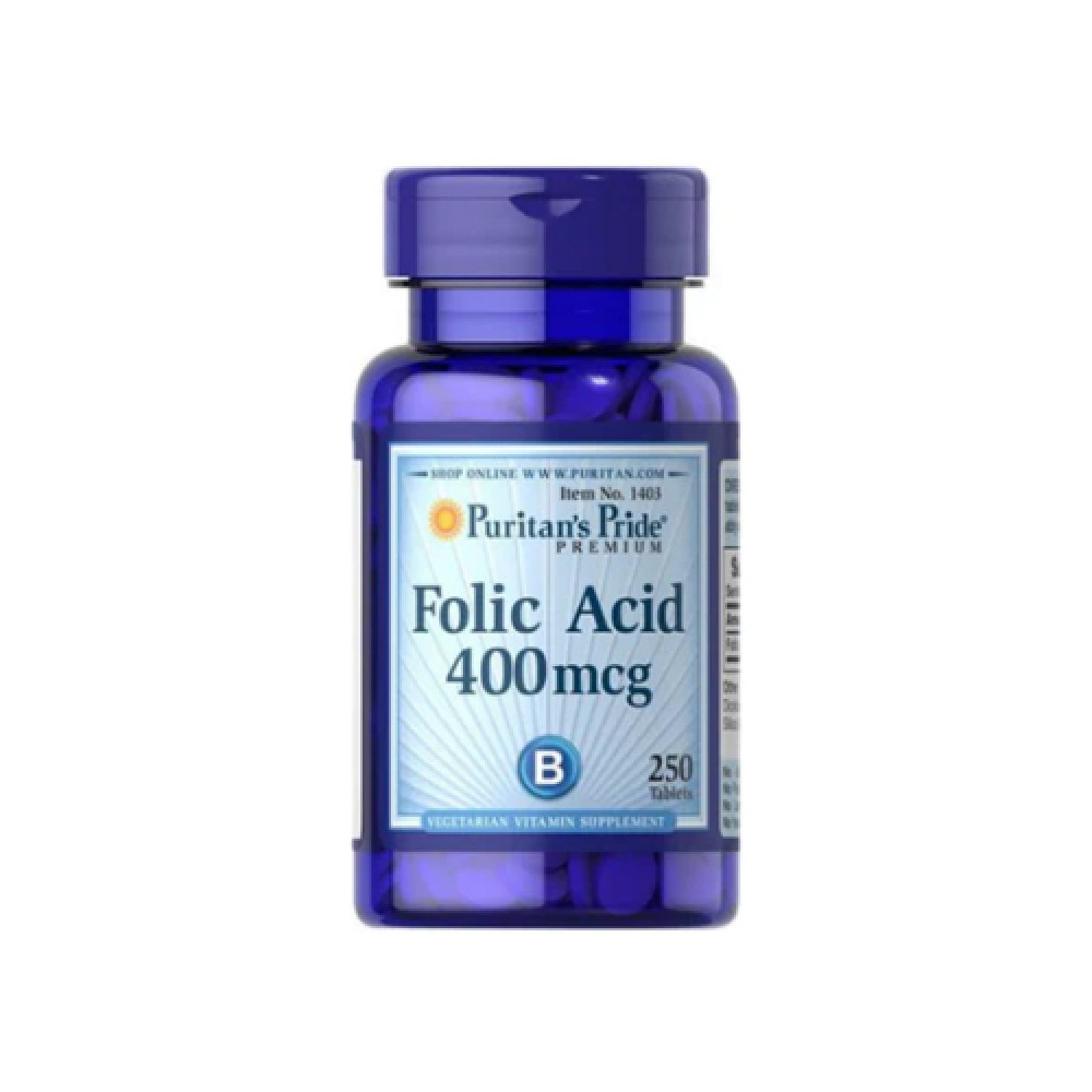 PURITANS PRIDE FOLIC ACID 400MCG 250 TAB