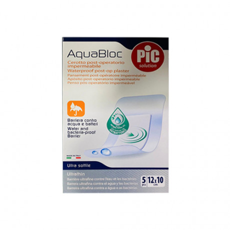 Pic Aqua Bloc Sterile Plaster 10*12cm (5pcs)