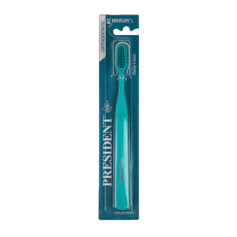 President Orthodontic Medium Toothbrush