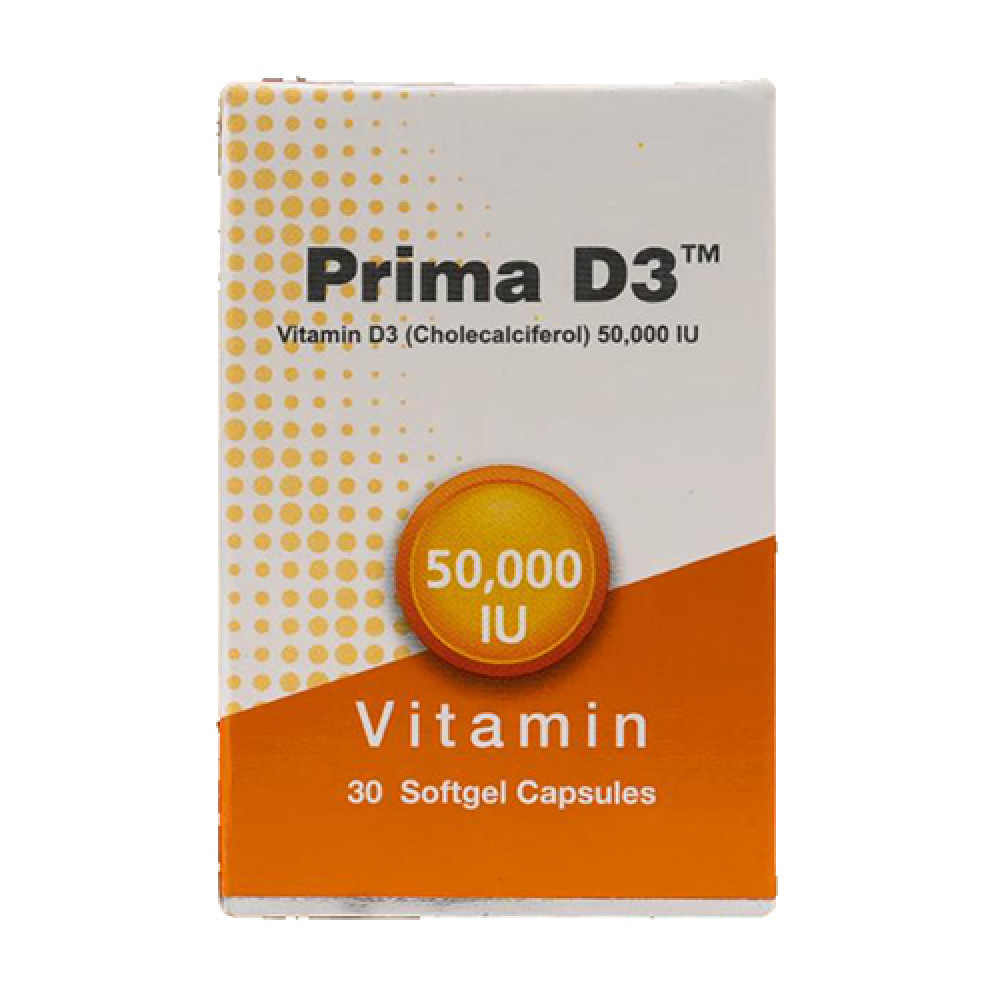 Prima Vitamin D3 50,000IU 30Softgel Capsules