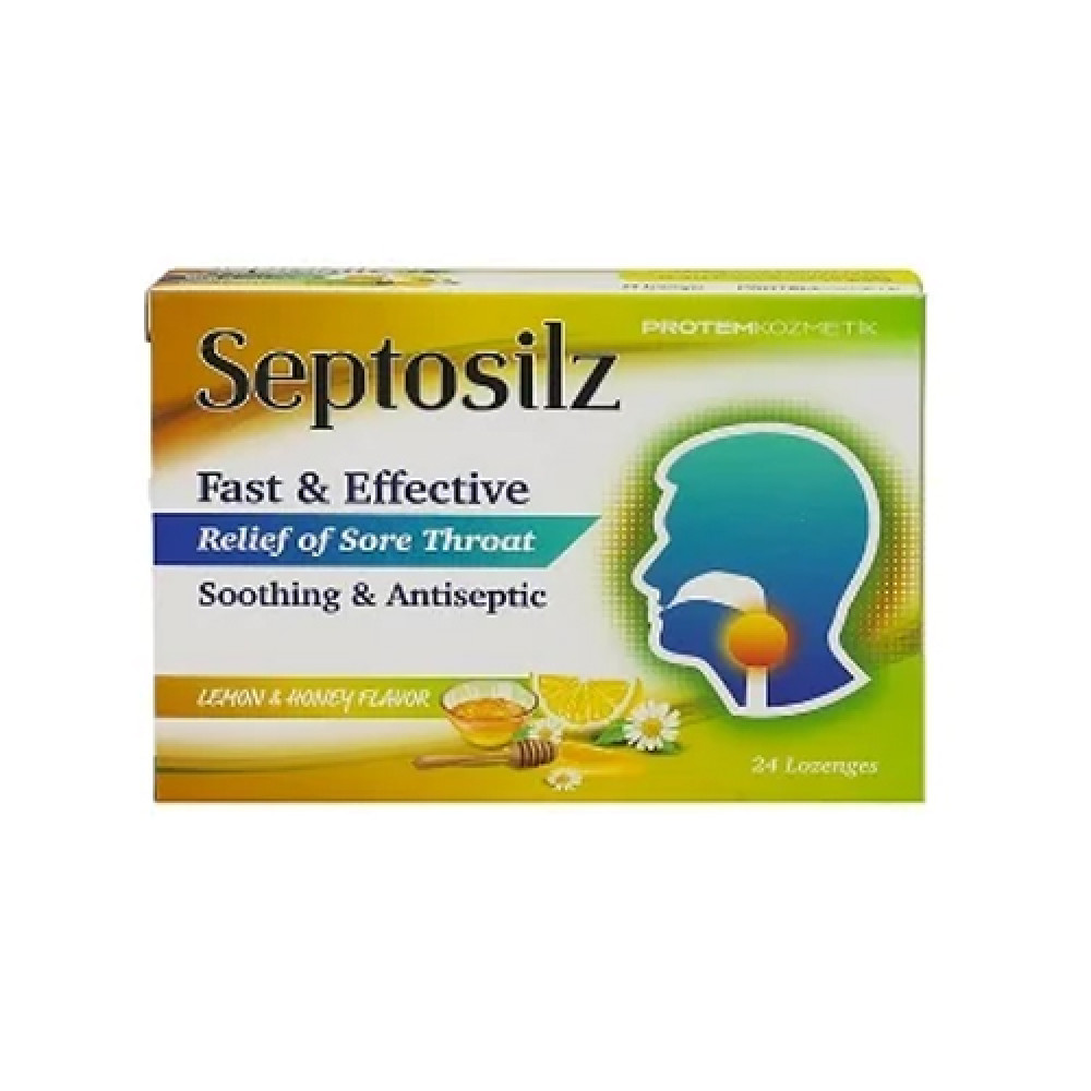 SEPTOSILZ LEMON & HONEY 24 LOZENGES