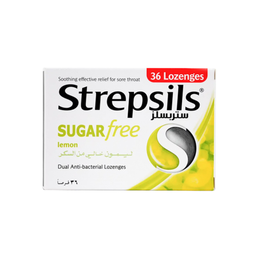 Strepsils Sugar Free Lemon Flavour 36 Lozenges