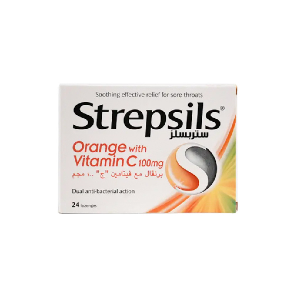 Strepsils Orange with Vitamin C 24 Lozenges