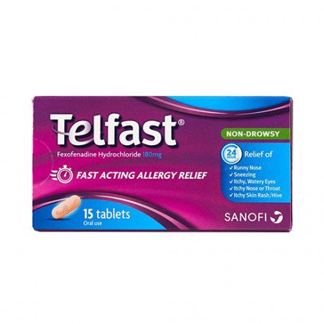 Telfast 180mg 15 Tablets