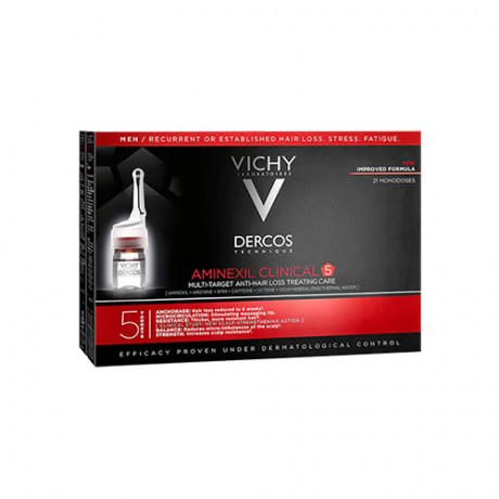 VICHY DERCOS AMINEXIL CLINICAL 5 MEN AMP. 21X6