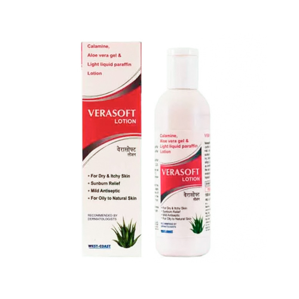 Verasoft Calamine Lotion 100ml - Aloe vera & Liquid Paraffin