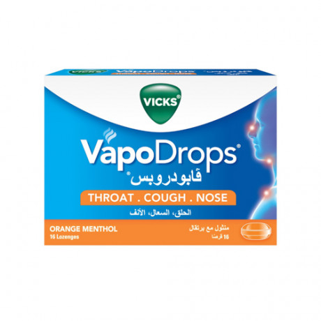 Vicks Vapodrops Orange Menthol 16 Lozenges