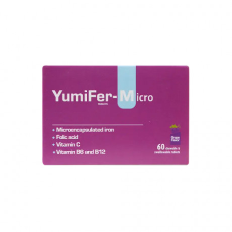 YUMIFER-MICRO GRAPE FLAVORED 60 CHEWABLE TABLETS